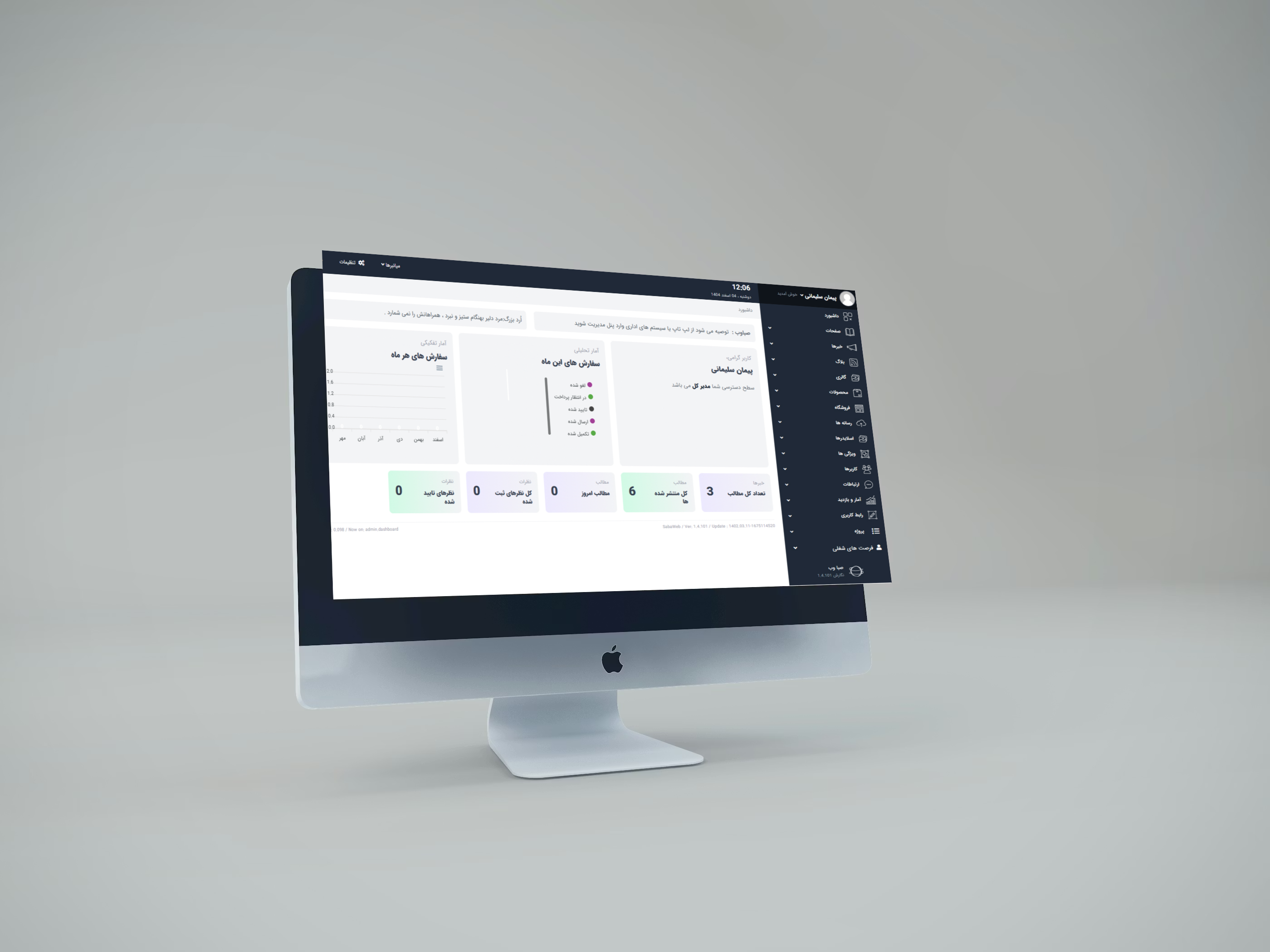 CMS اختصاصی صباوب